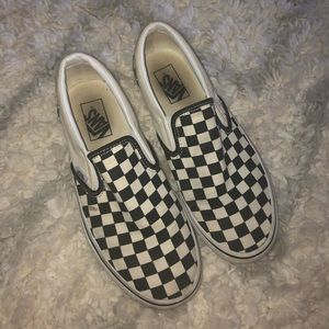 Checkerboard Slip On Vans